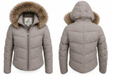 Men's Premium Fur Hood Insulated Puffer Jacket – Taupe