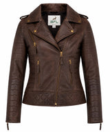 BFL Heritage Women’s Premium Brown Sheep Leather Jacket.
