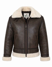 BFL Summit Shearling Flight Jacket – Men’s Leather Aviator Jacket