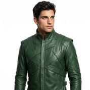 Layered Harness-Panel Leather Jacket | Stylish Premium Biker Jacket
