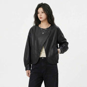 Asymmetric Cocoon Leather Jacket | Premium Women’s Leather Jacket