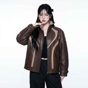 Women’s Sculpted Winter Leather Jacket | Premium Leather
