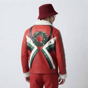 Men’s Christmas Racing Leather Jacket | Premium Genuine Leather