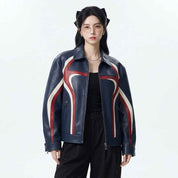 Women’s 4th of July Leather Jacket | Premium Patriotic Fashion Jacket