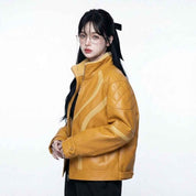 Women’s Sculpted Winter Leather Jacket | Premium Leather