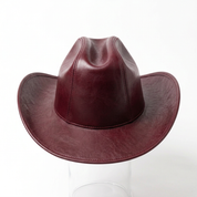 Burgundy hat, back