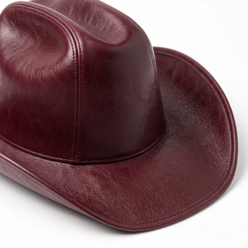 Burgundy hat, detail