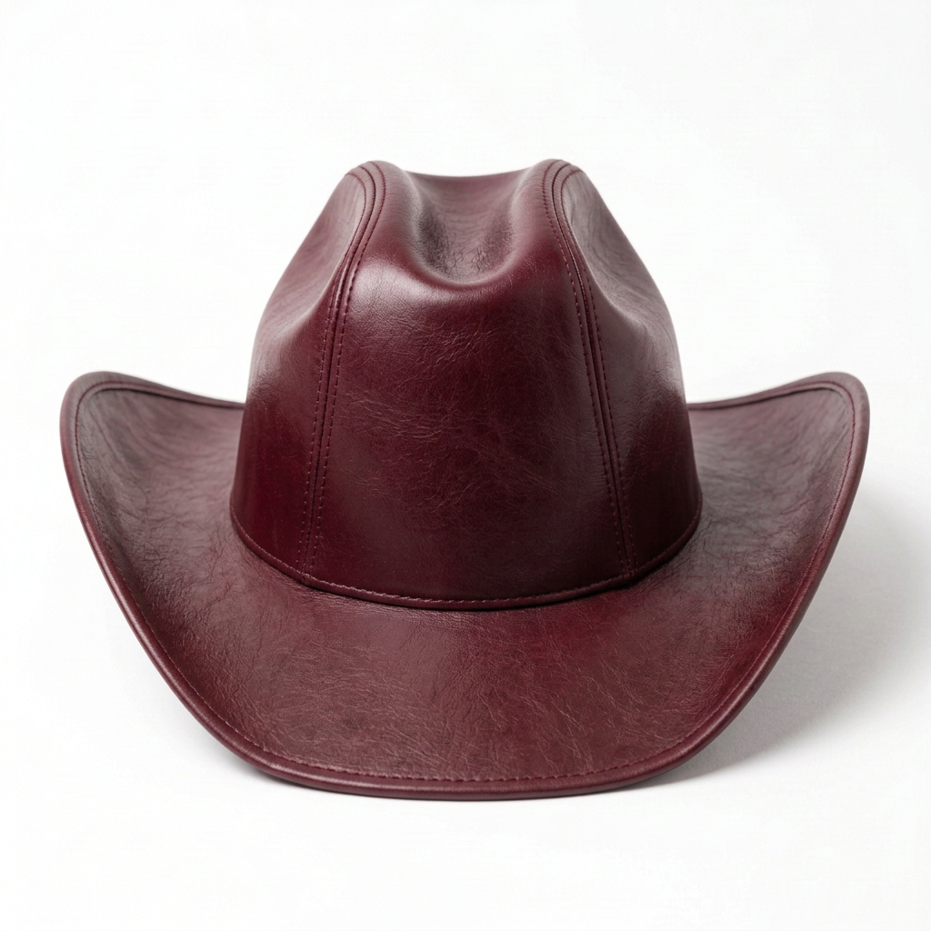 Burgundy hat, front
