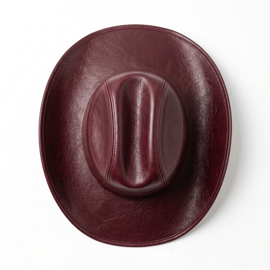 Burgundy hat, top