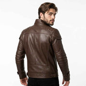 Convertible Flap-Front Leather Jacket | Stylish Premium Biker Jacket