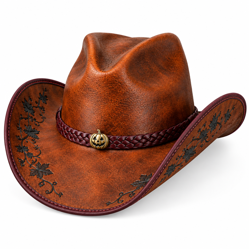Copper cowboy hat, right angle