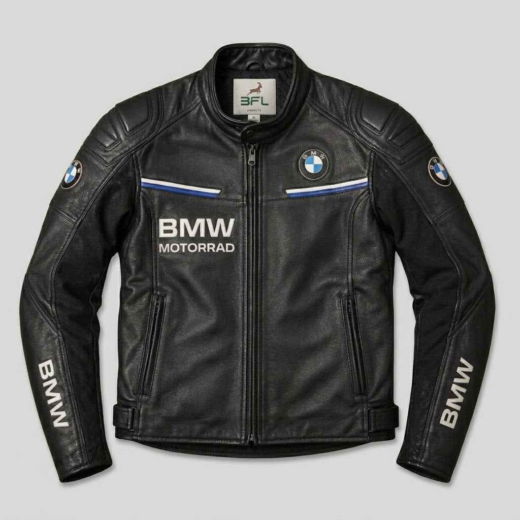 BMW Leather Jacket for Men | Pure Leather Motorcycle Racing Jacket | BFL Wear