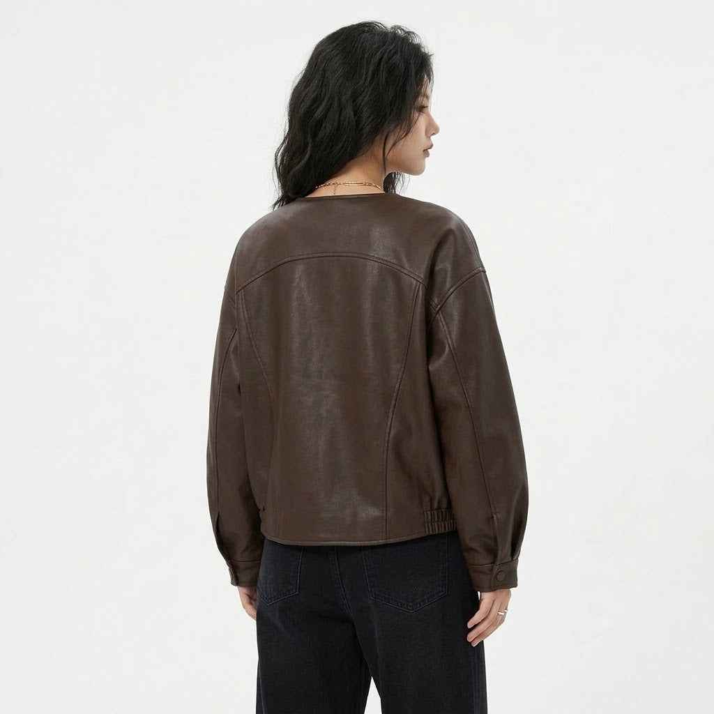Asymmetric Cocoon Leather Jacket | Premium Women’s Leather Jacket