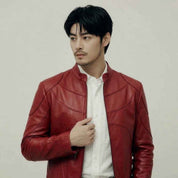 Men’s Multi-Contour Panel Leather Jacket | Premium Biker Jacket