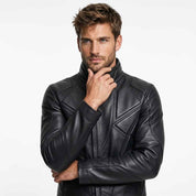 Architectural Panel Leather Jacket | Stylish Premium Structured Jacket