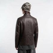 Men’s Asymmetric Leather Jacket | Premium Genuine Leather