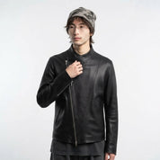 Men’s Asymmetric Leather Jacket | Premium Genuine Leather