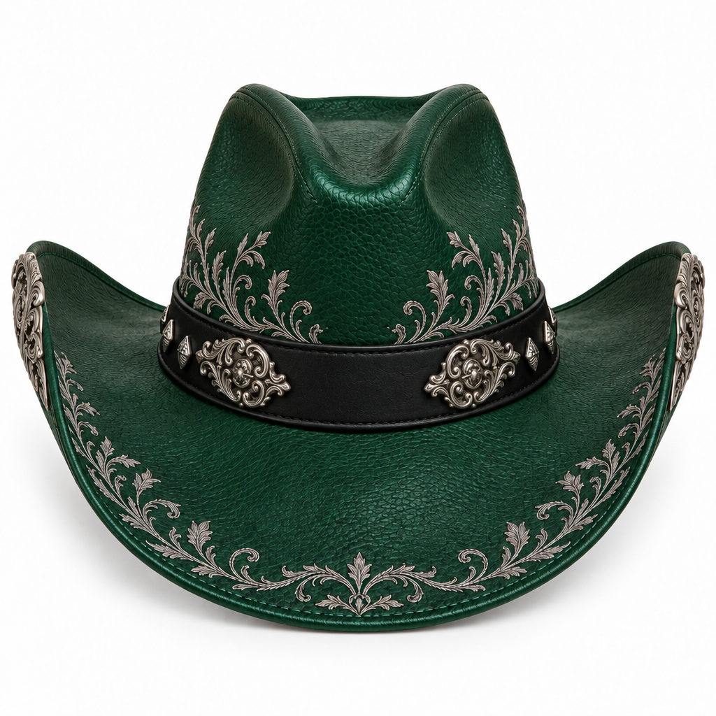 Emerald Halloween hat, back view