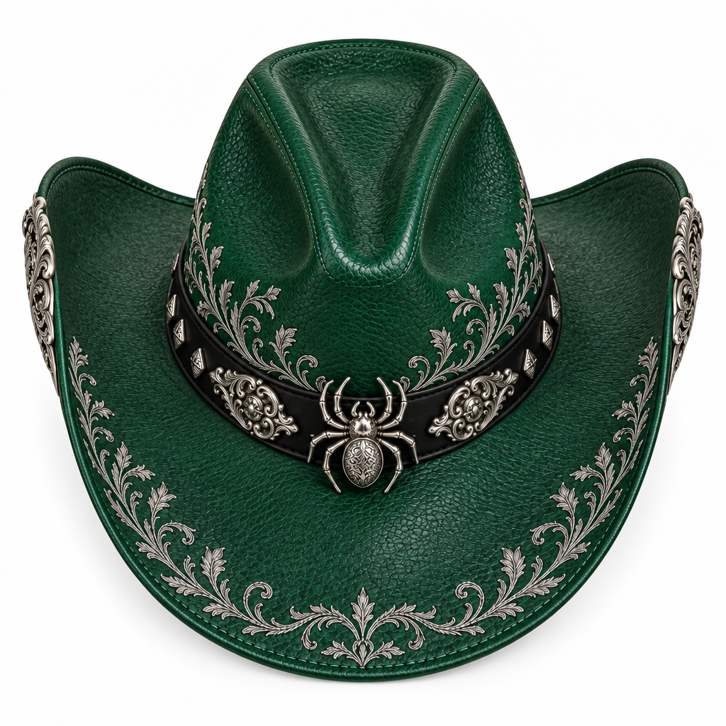 Emerald Halloween hat, top view