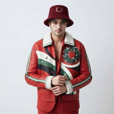 Men’s Christmas Racing Leather Jacket | Premium Genuine Leather