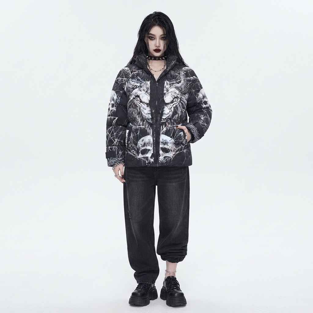 Women’s Halloween Puffer Jacket | Premium Quilted  Jacket for Halloween