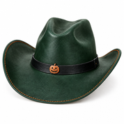 Green cowboy hat, right angle