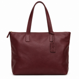 BFL Burgundy Sheepskin Leather Tote Bag | Goat-Mark Tag