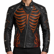 Men’s Halloween biker jacket, front view