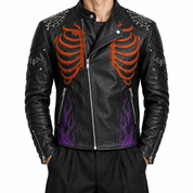 Men’s jacket, chest embroidery and zipper detail