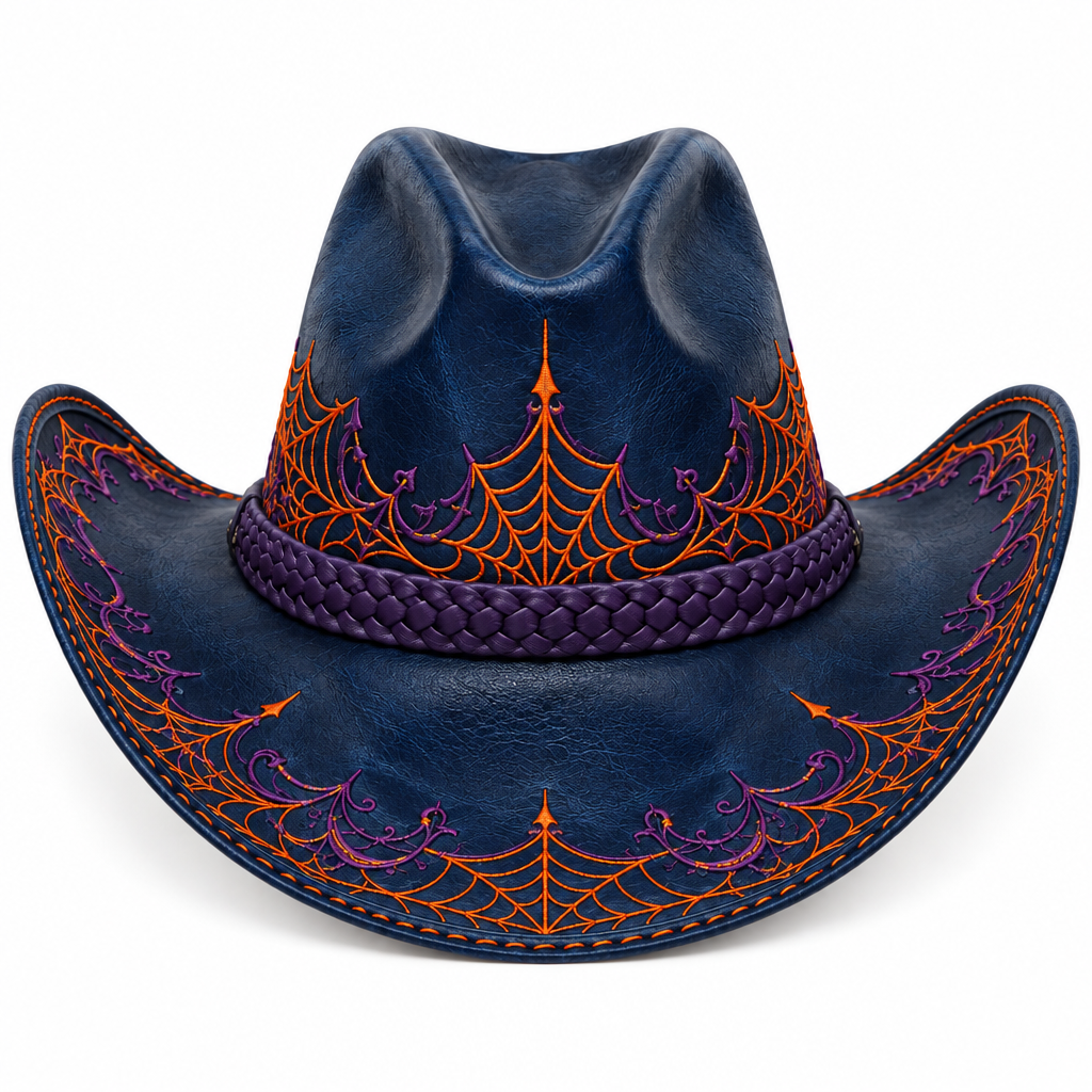 Navy Halloween hat, back view