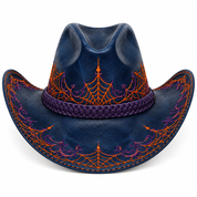 Navy Halloween hat, back view