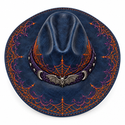 Navy Halloween hat, top view