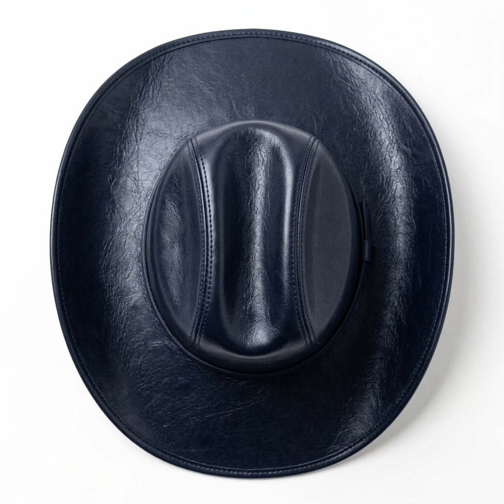 Navy hat, top