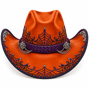 Orange Halloween hat, back view