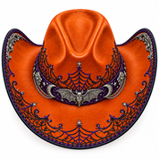 Orange Halloween hat, top view