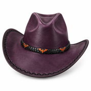 Purple cowboy hat, left angle