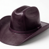 Dark Purple Leather Cowboy Hat | WestrenStyle